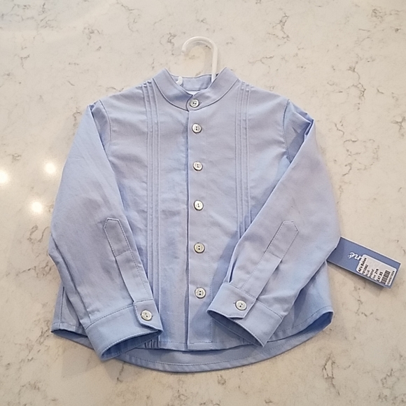 BABINE Light Blue Dress Shirt Size 2 Years - Picture 3 of 8